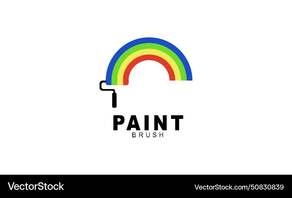 Brush and paint with full color minimalist Vector Image