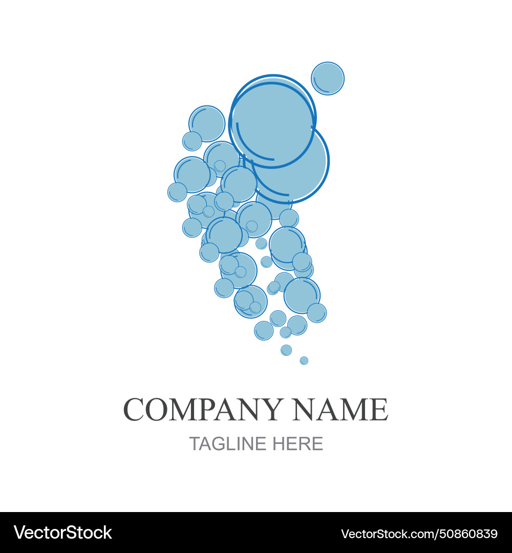 Bubbles icon element design template web Vector Image