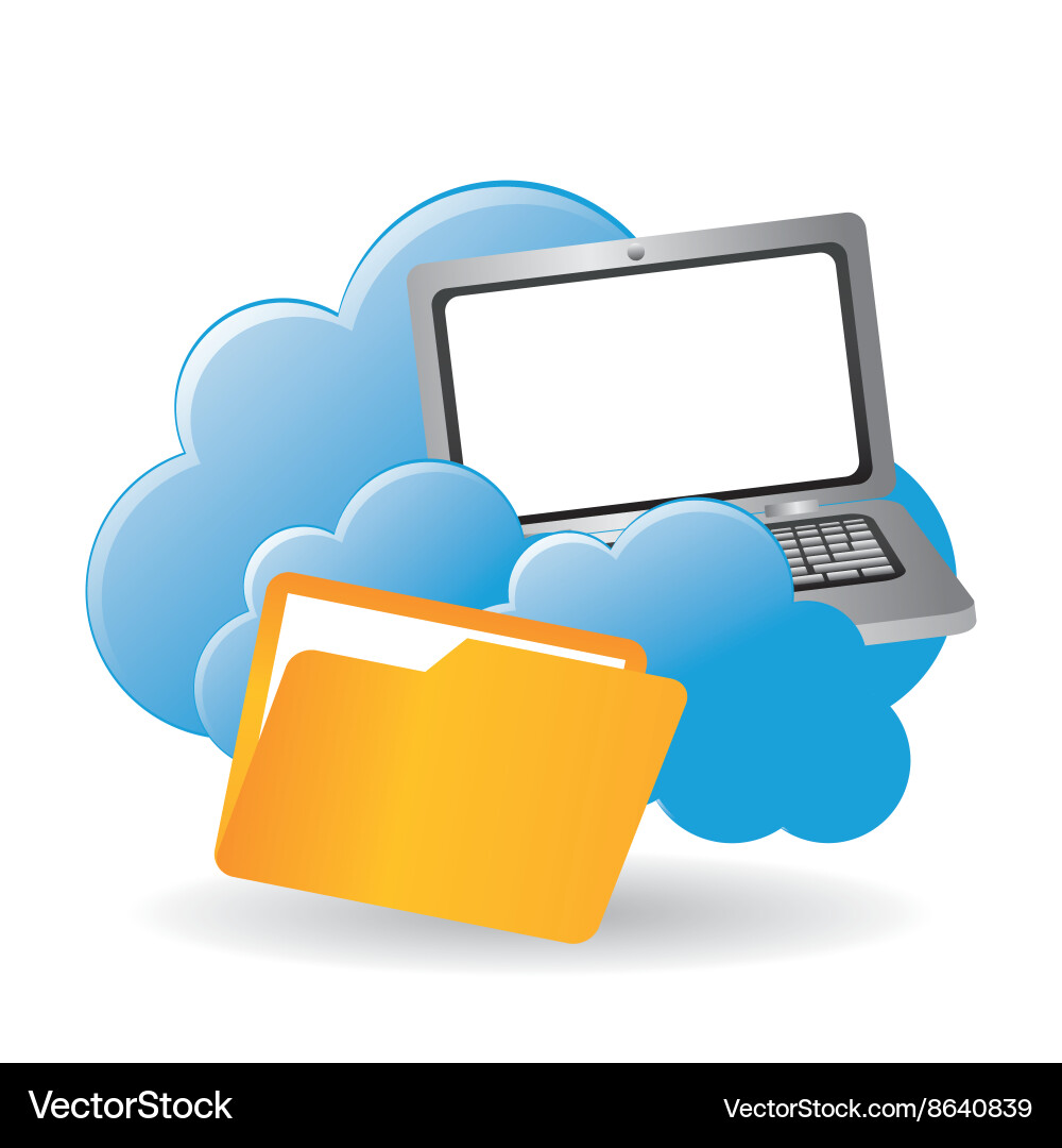 Data center cloud computing technology concept vector image