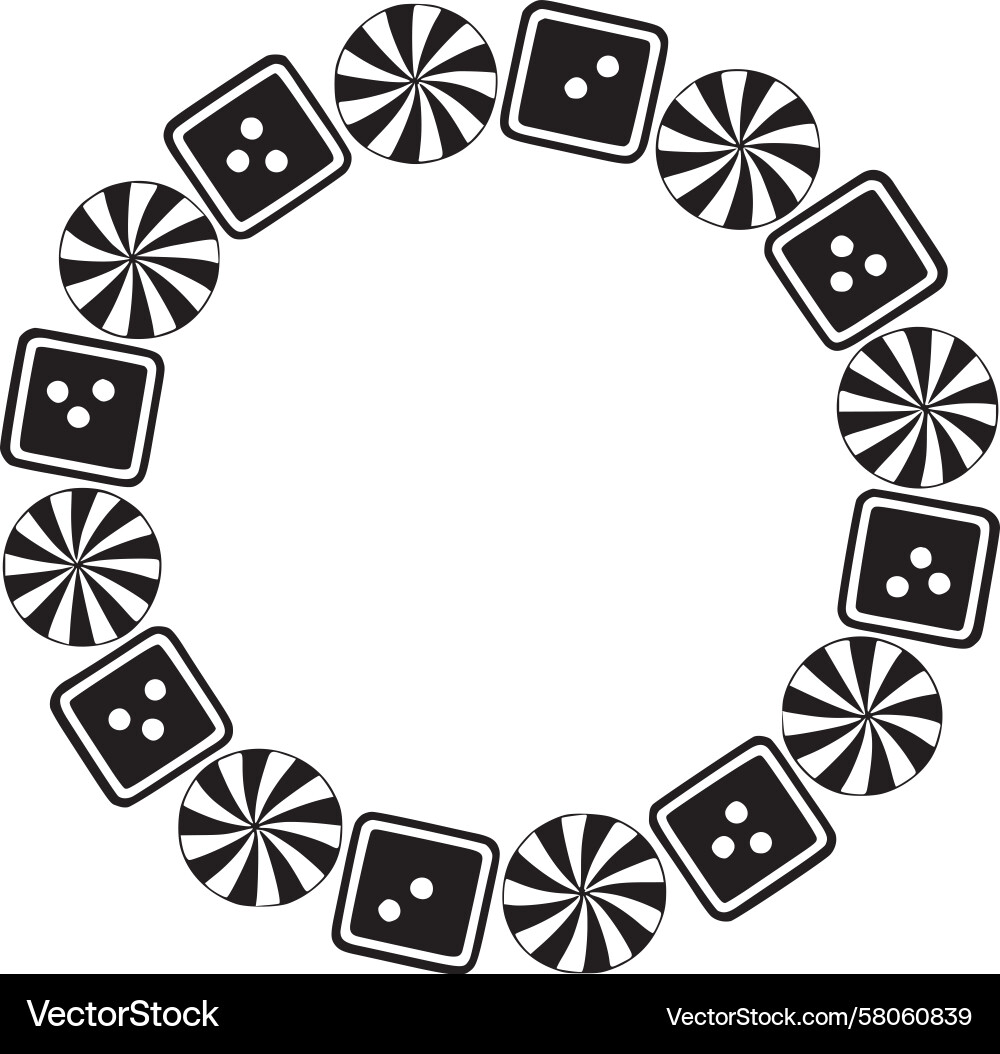 Interlocking Circle Pattern Vector Image