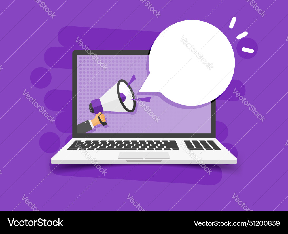 Laptop notification icon in flat style computer Laptop notification icon in flat style computer vector image