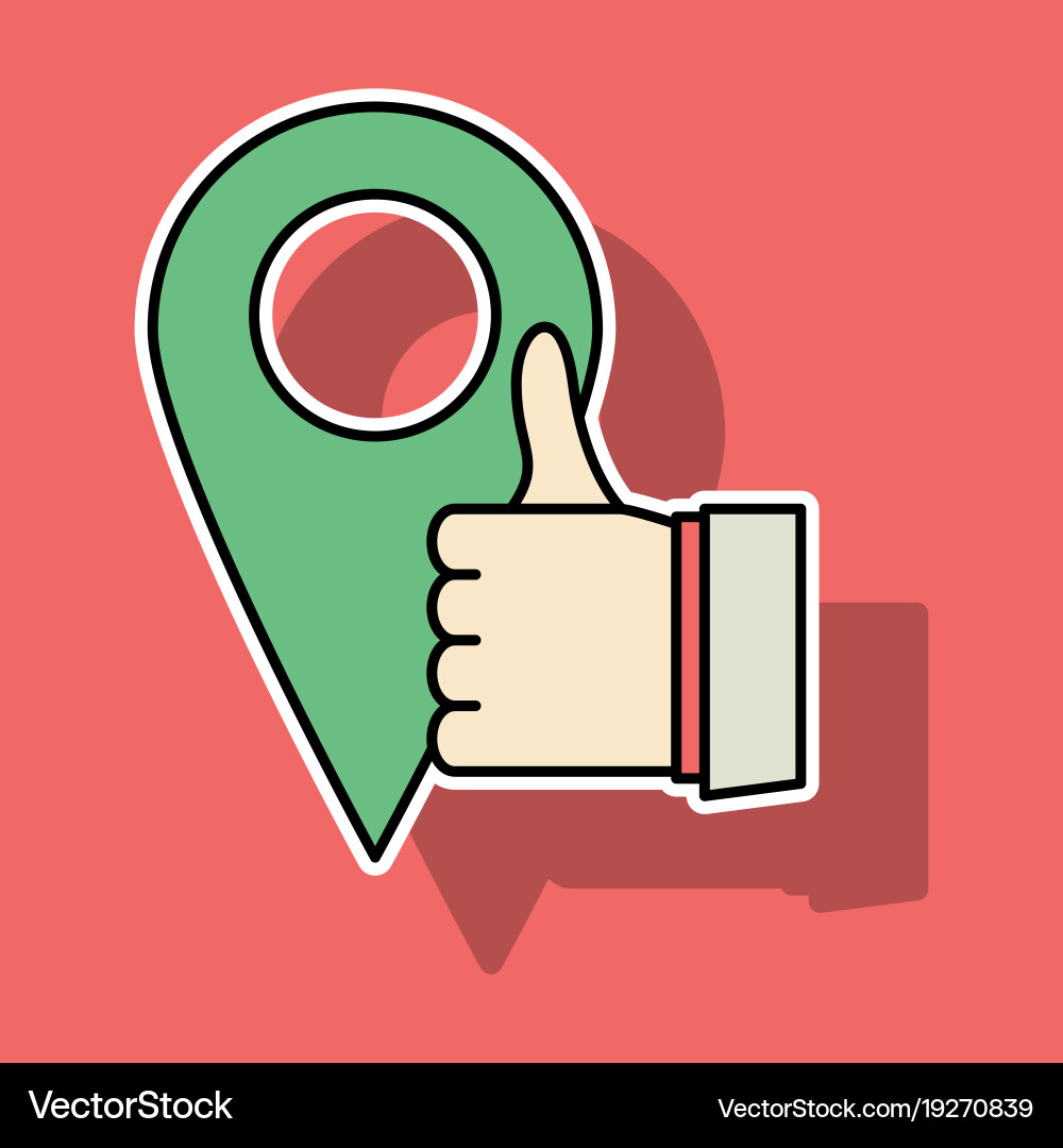 Like icon sticker web pointer in eps 10 Vector Image