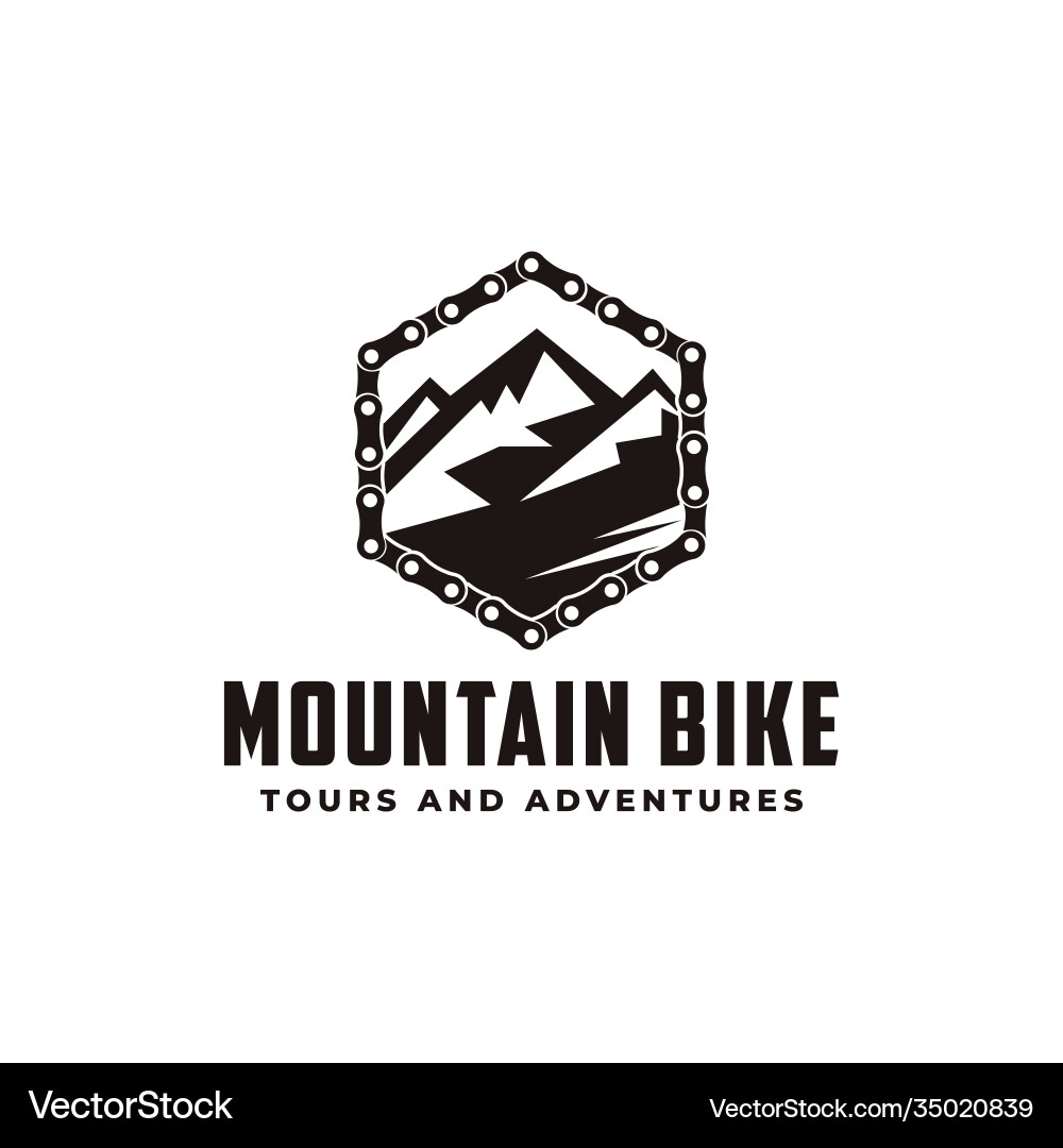 Mountain bike logo icon vector image