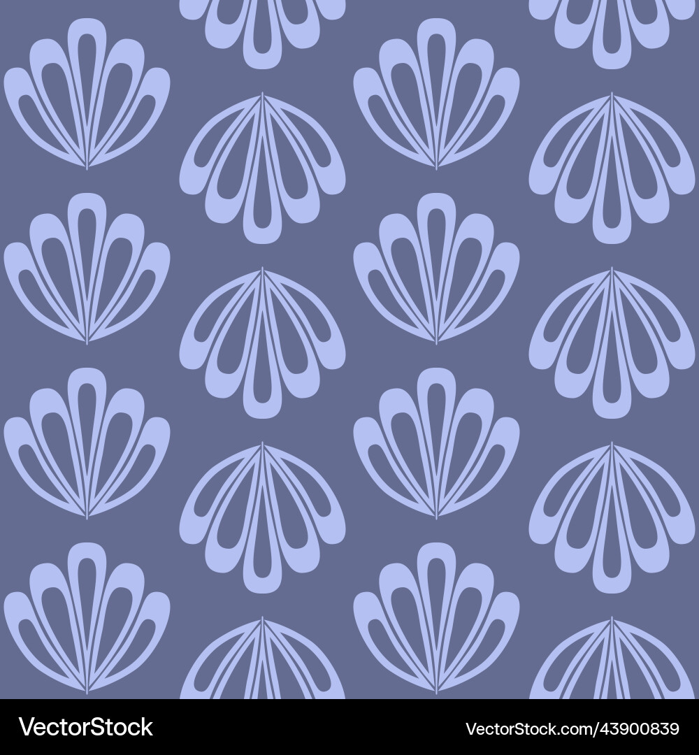 Nautical Clam Shell Pattern Vector Image