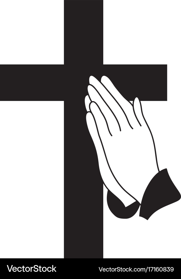Praying hands Royalty Free Vector Image - VectorStock