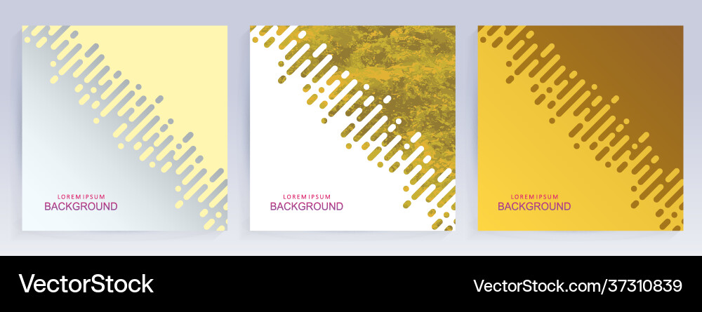 Set abstract with vertical rounded halftone Vector Image