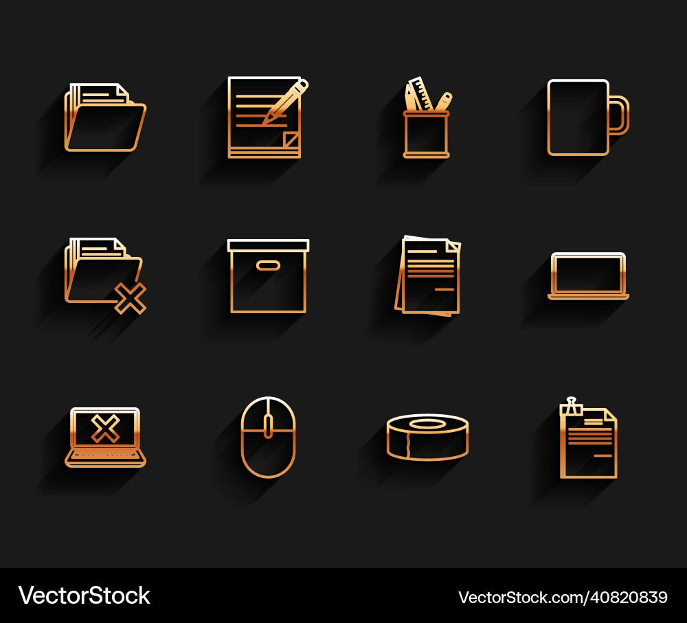 Set line laptop and cross mark on screen computer Set line laptop and cross mark on screen computer vector image
