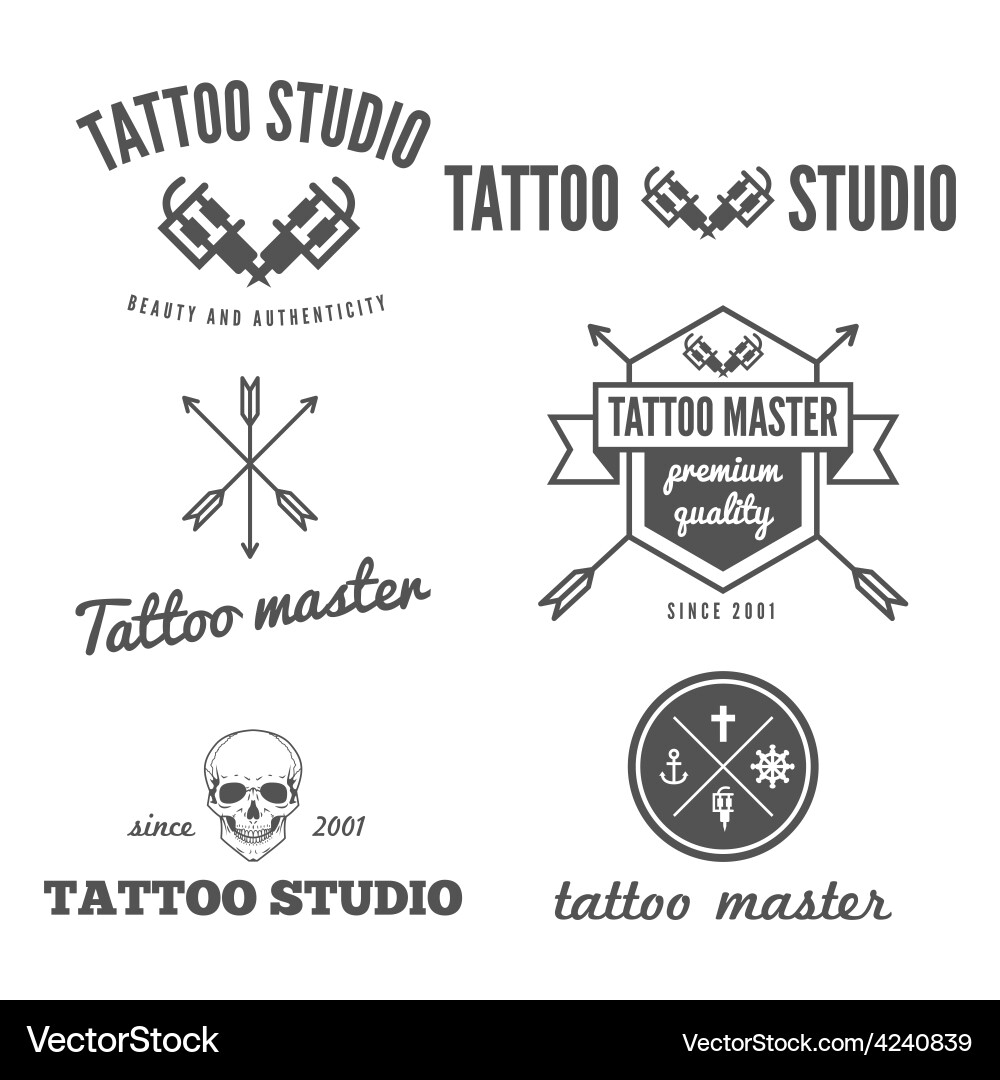 Set of logo emblem badge print sticker Vector Image