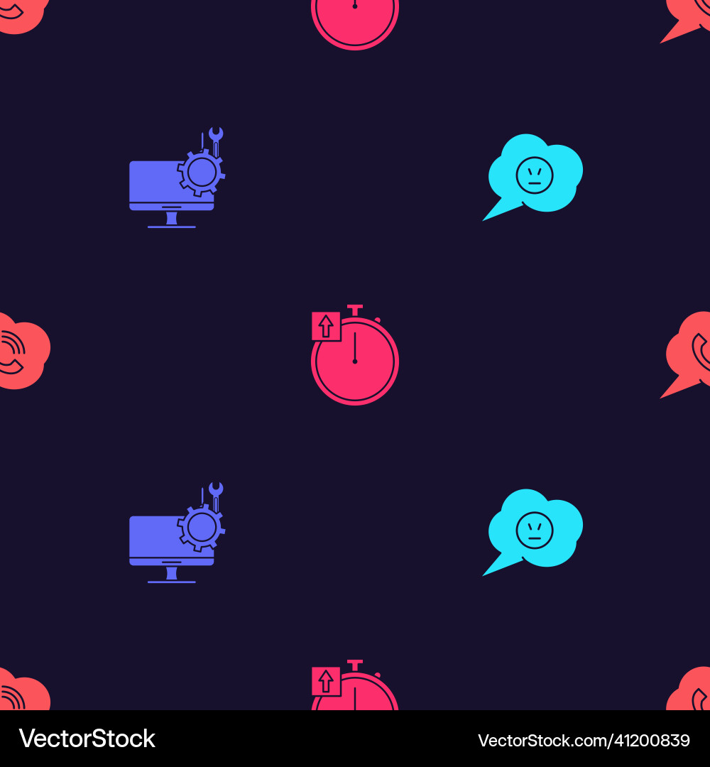 Set speech bubble with angry smile computer Set speech bubble with angry smile computer Vector Image