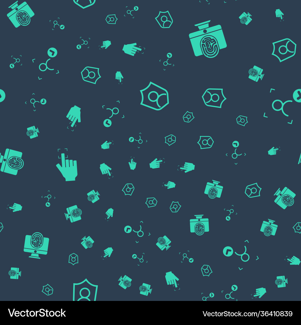 Set user protection monitor with fingerprint vector image