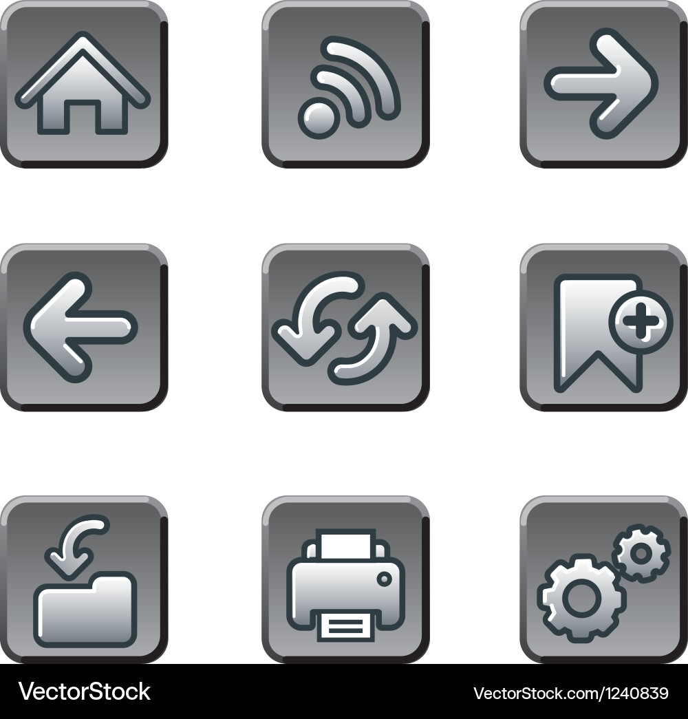 Web navigation buttons set Vector Image