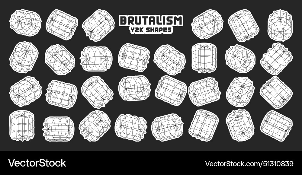 Wireframe lined shapes perspective mesh 3d grid Wireframe lined shapes perspective mesh 3d grid vector image