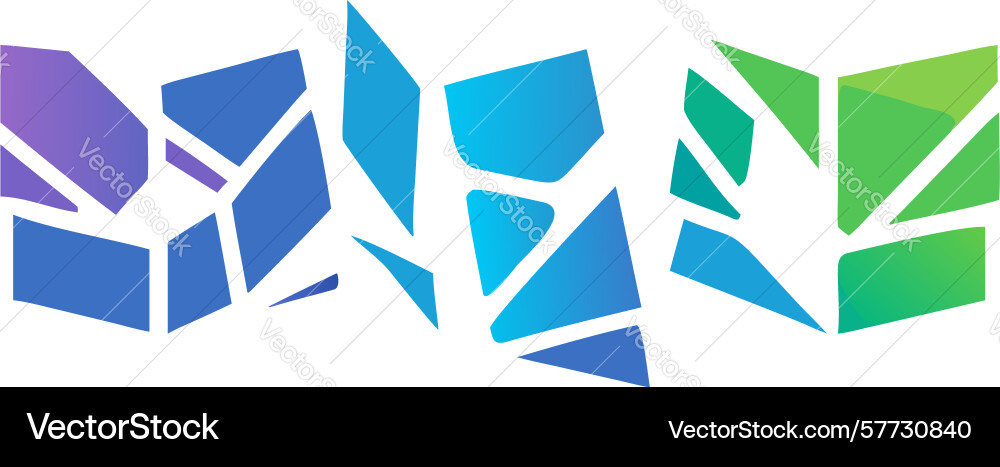 Abstract folded map digital data icon design vector image