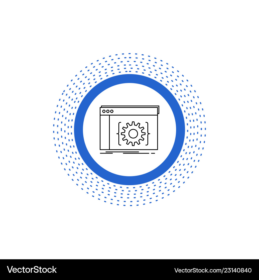 Api app coding developer software line icon Api app coding developer software line icon vector image