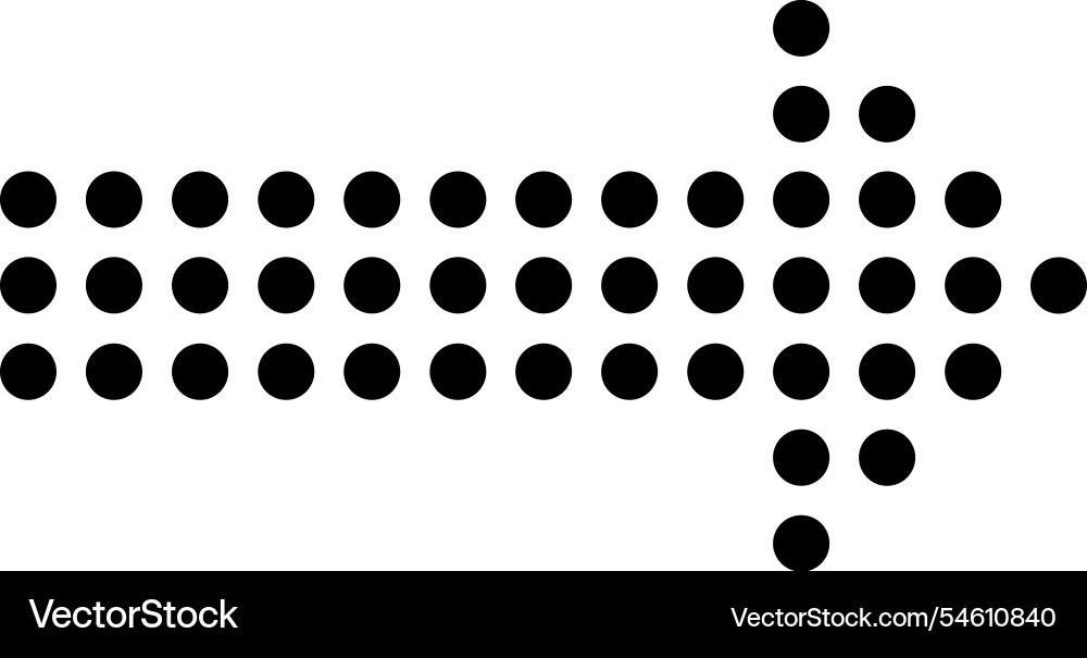 Black dots arranged in rows and columns creating Black dots arranged in rows and columns creating vector image