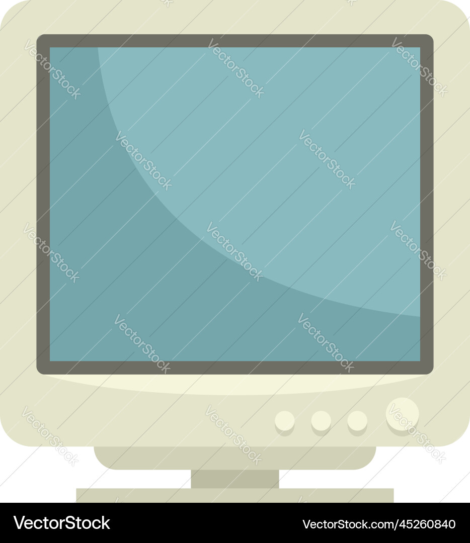 Blank display icon flat computer pc Vector Image