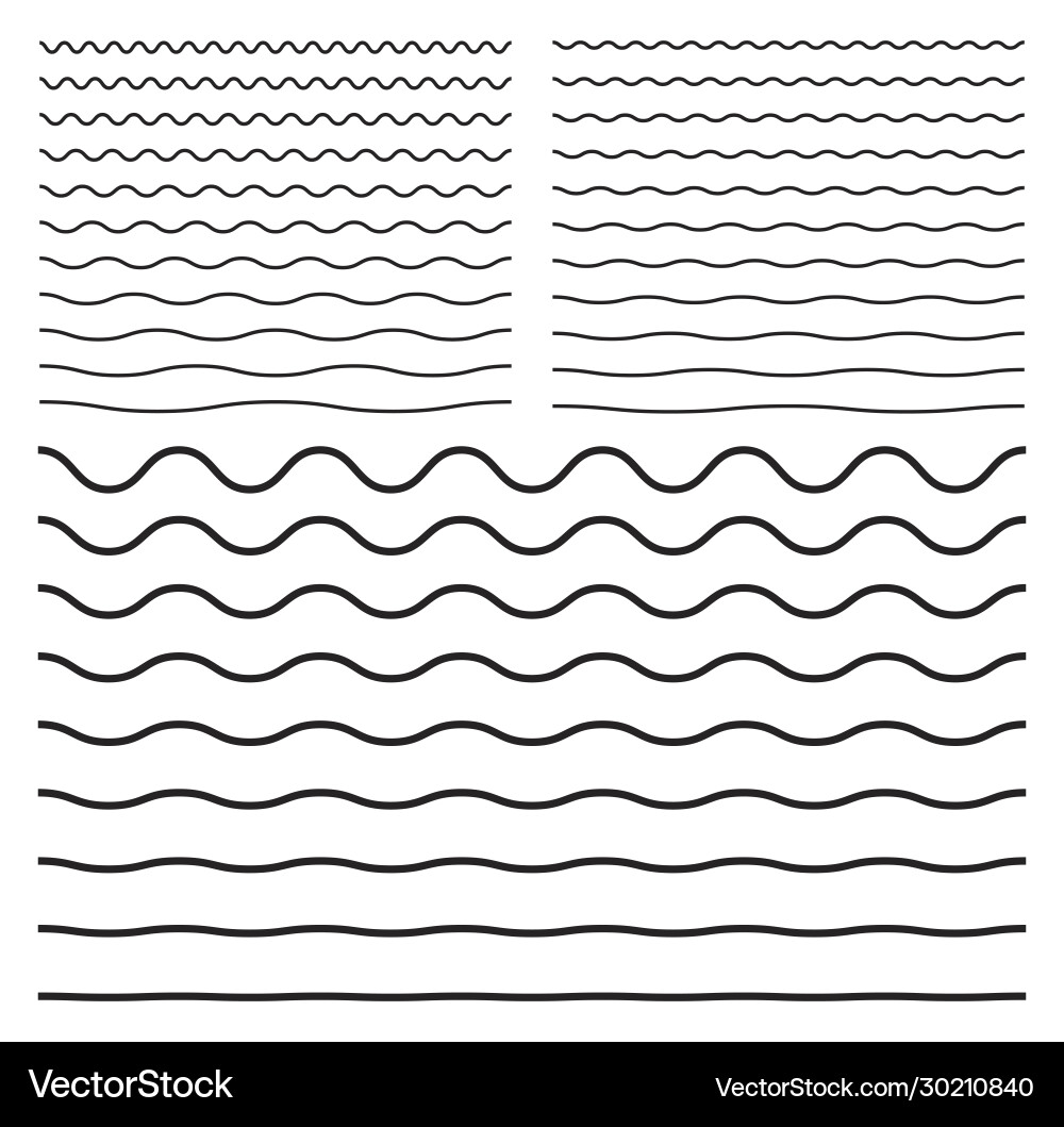 Curved Zigzag Lines Vector Image