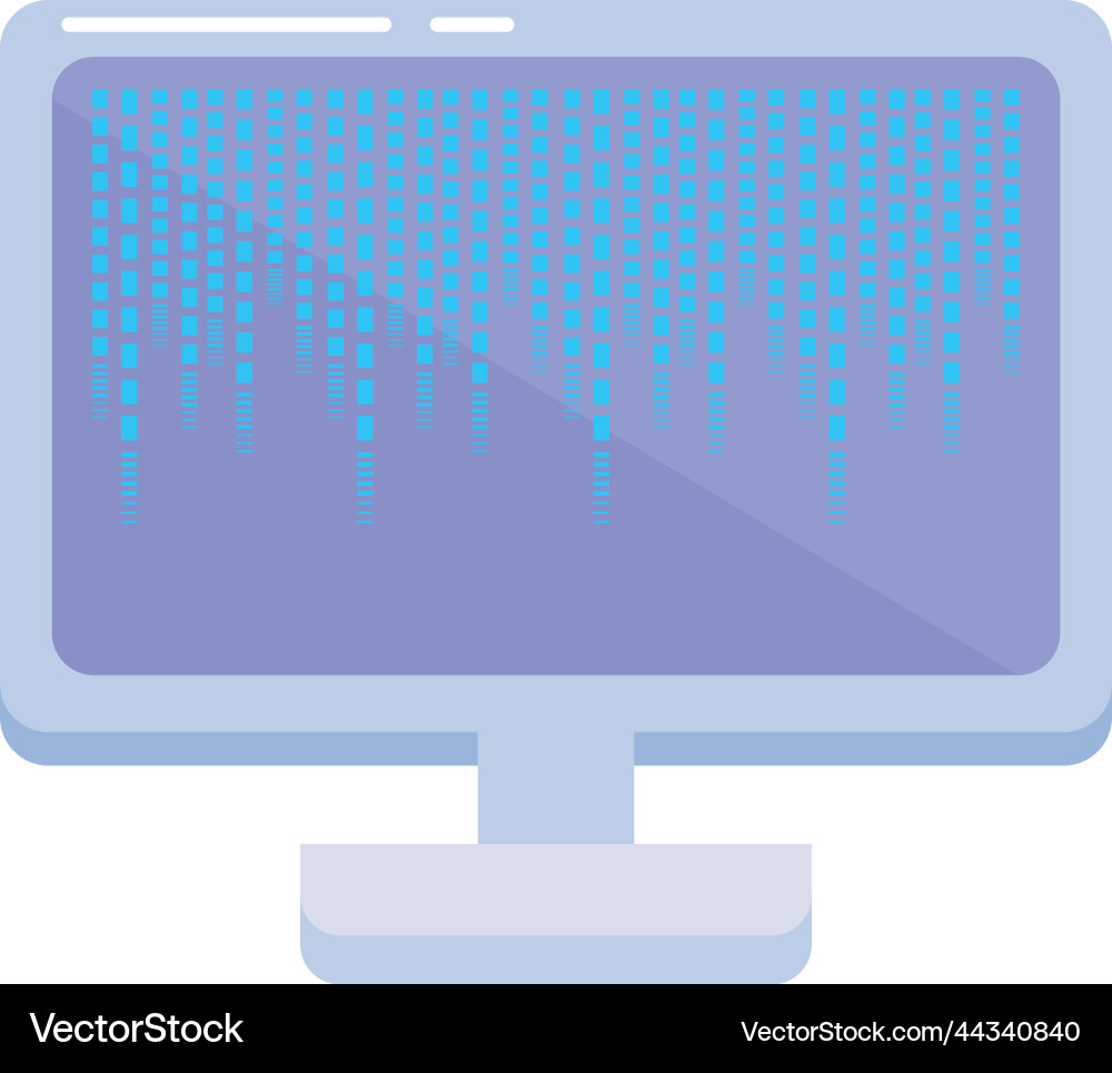 Desktop computer tech vector image
