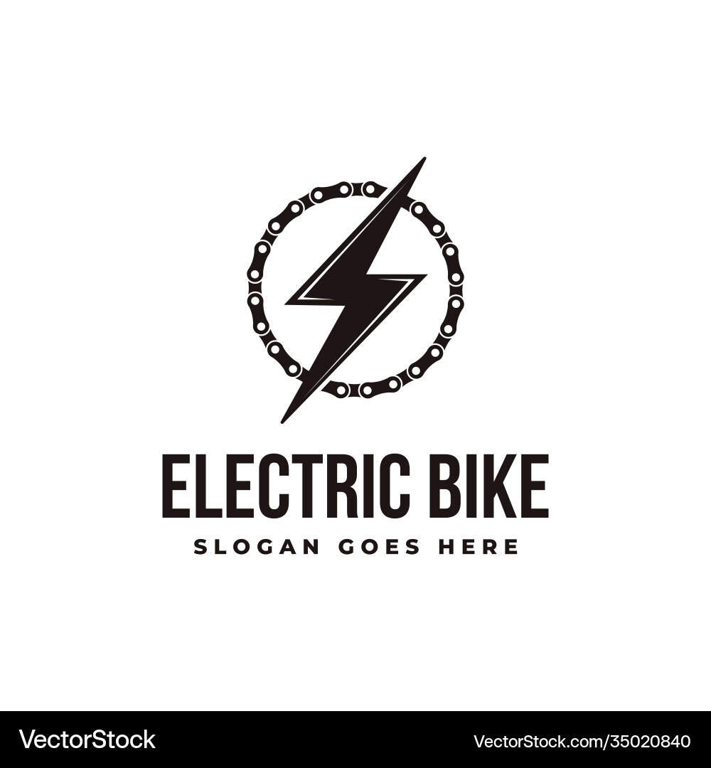 Electric bicycle bike logo icon Electric bicycle bike logo icon vector image