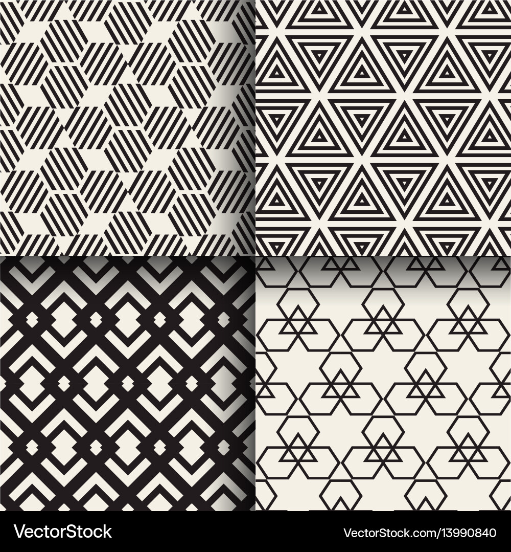 Geometric Abstract Pattern Set vector image