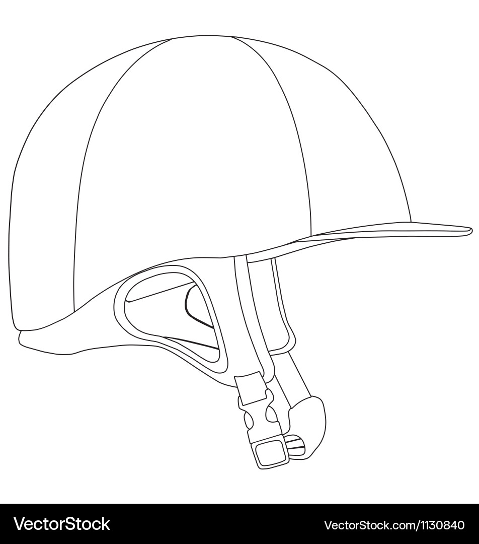 Horse Riding Helmet Sketch Vector Image