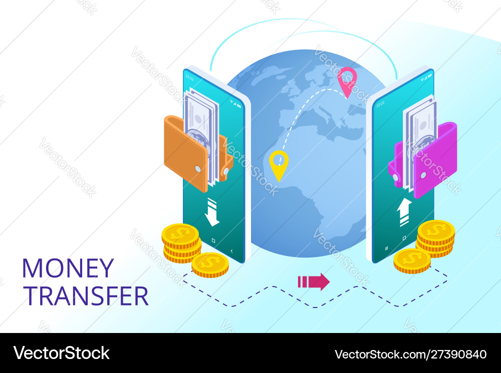 Isometric technology online banking money transfer
