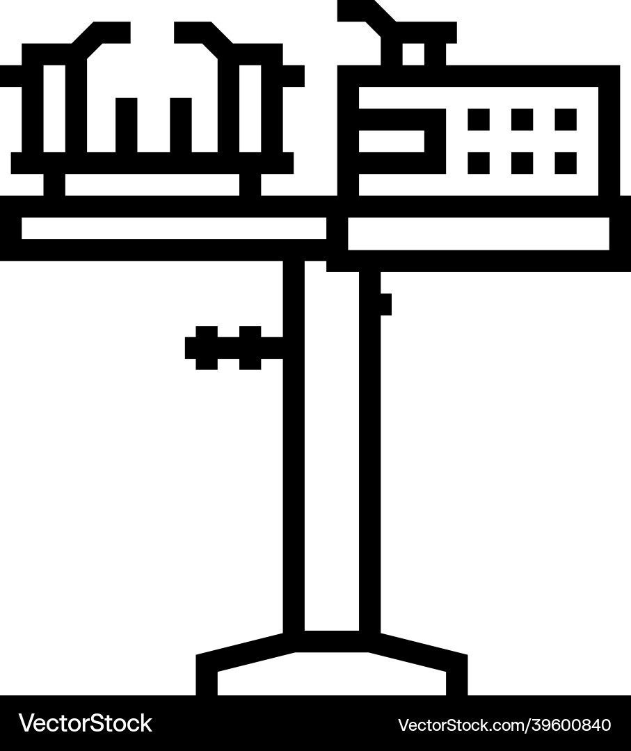 Racquet stringing machine line icon Racquet stringing machine line icon vector image