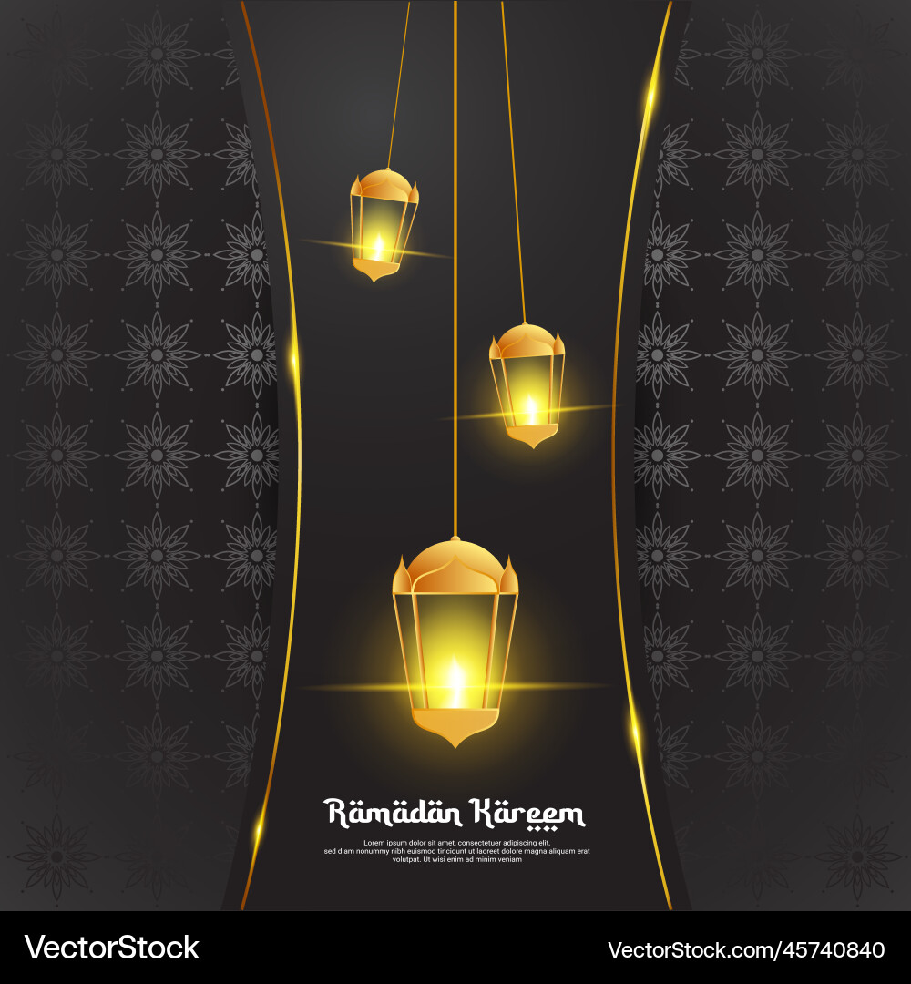 Ramadan background design with lantern elements Ramadan background design with lantern elements vector image