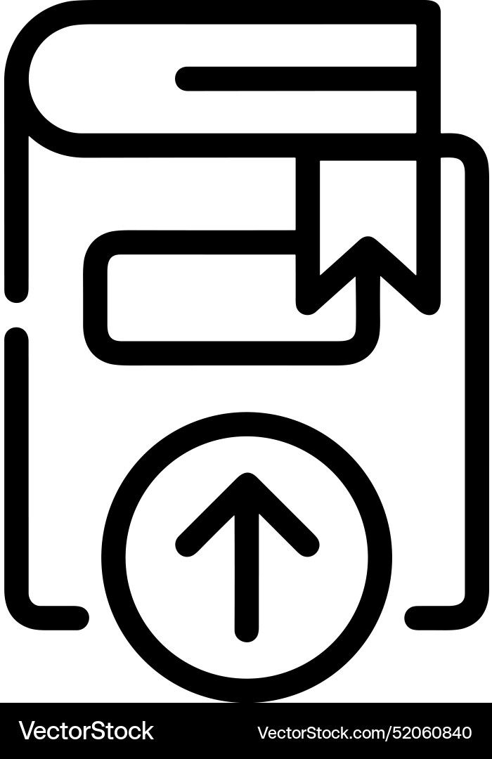 Upload outline icon symbol image Upload outline icon symbol image Vector Image