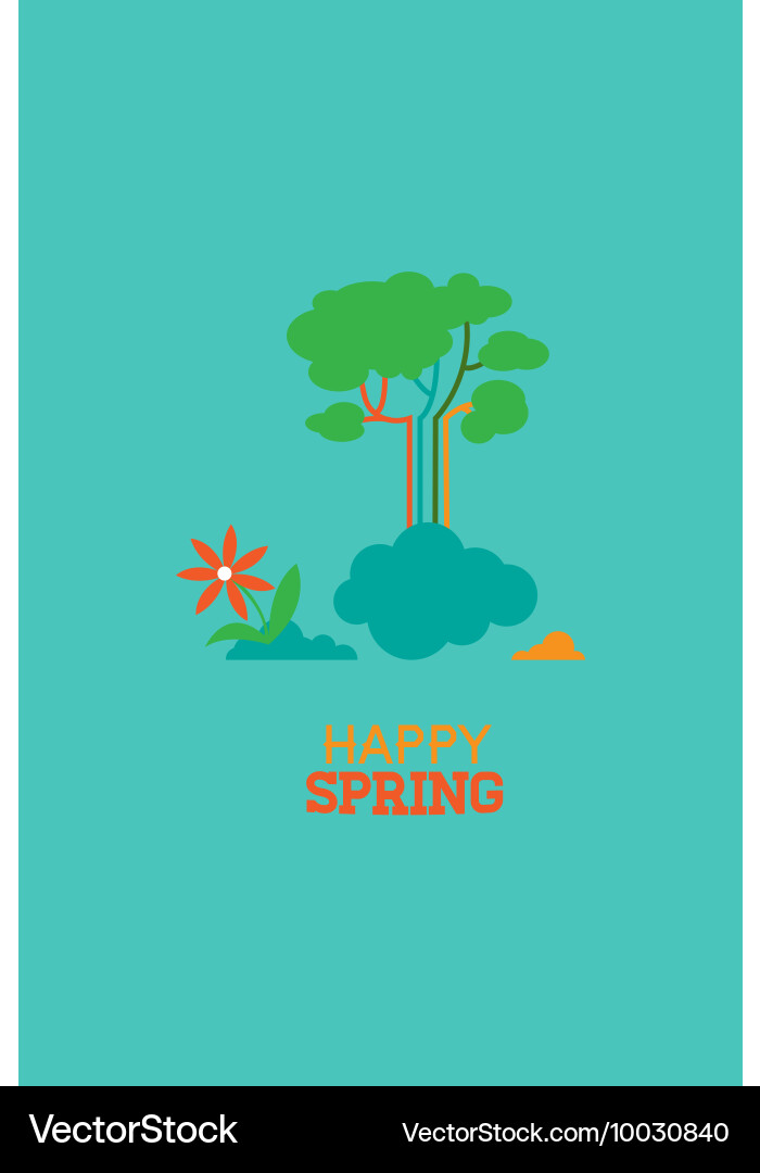 With spring clouds Vector Image