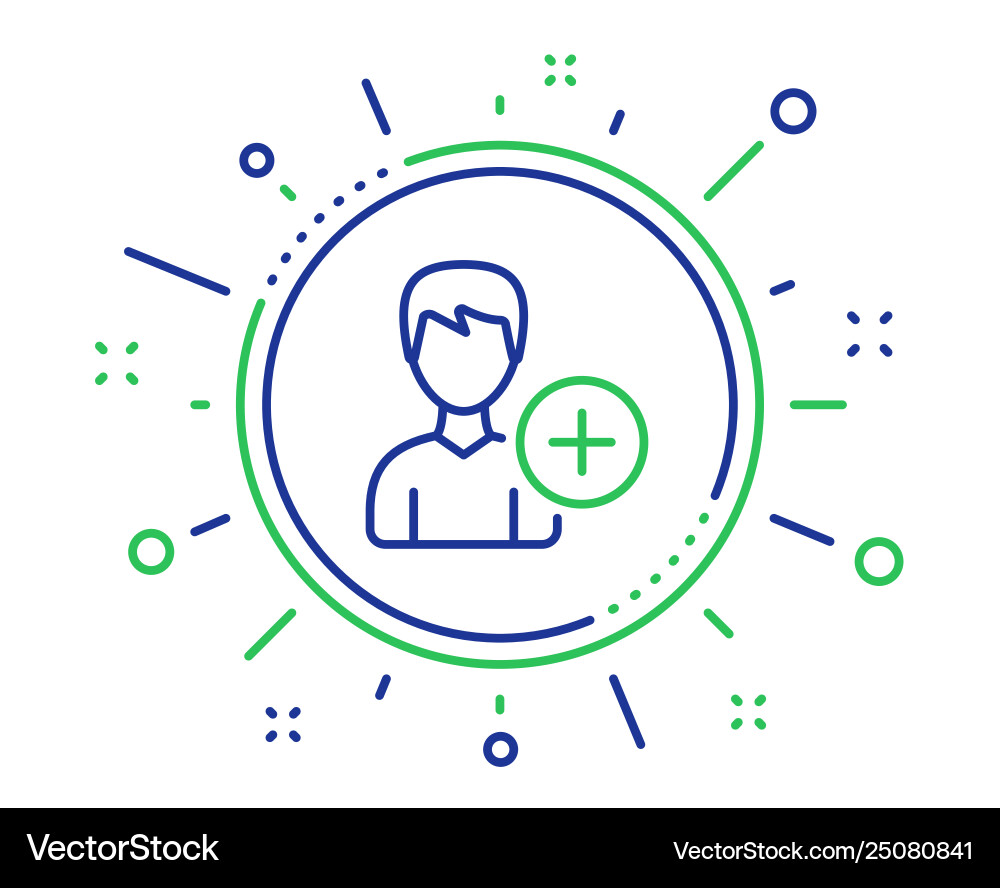Add user line icon profile avatar sign Vector Image