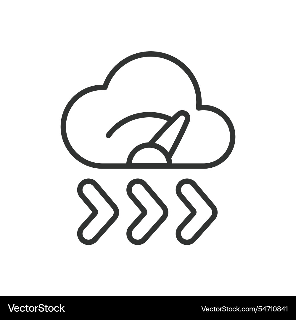 Cloud speed icon in line design fast Vector Image