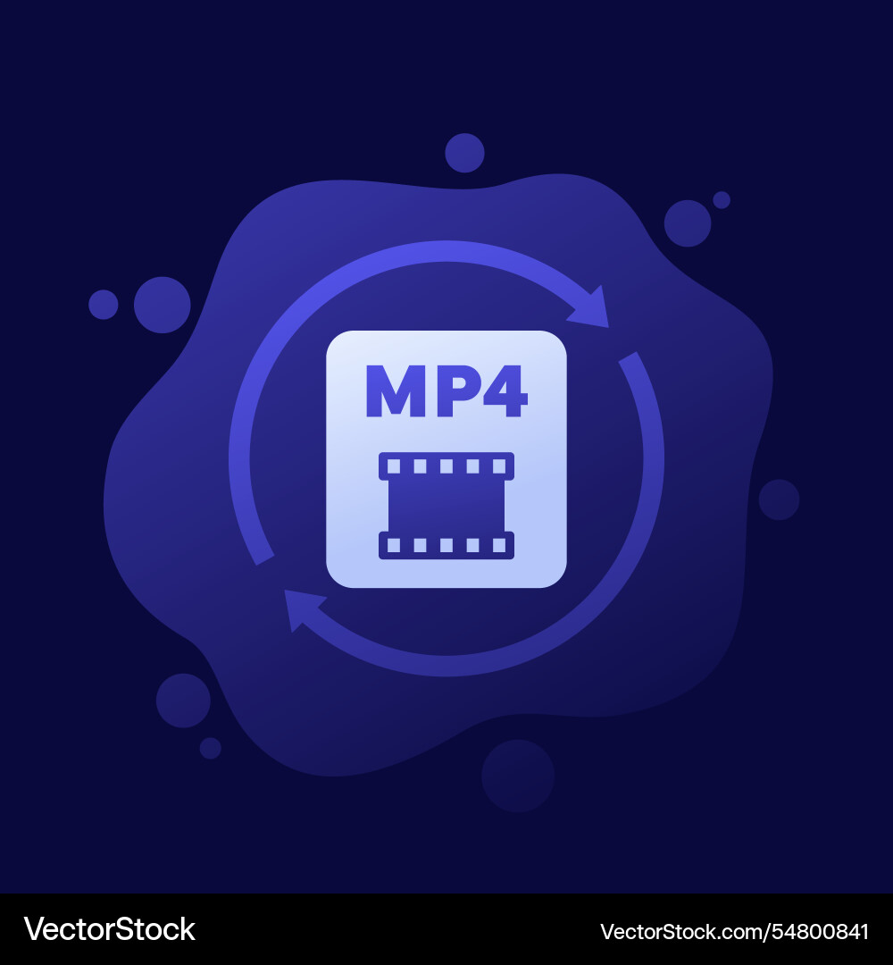 Convert to mp4 file icon design vector image