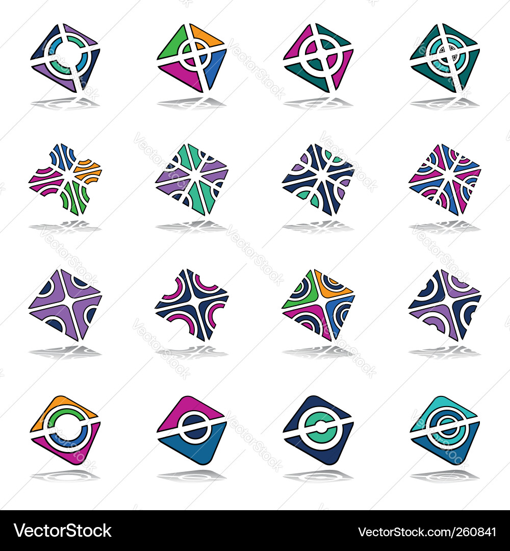 Design elements set vector image