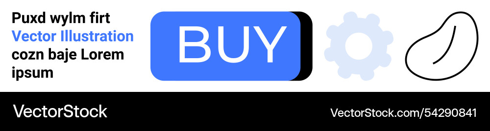 Digital purchase button with gear icon and hand Digital purchase button with gear icon and hand vector image