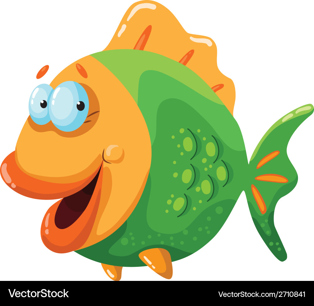 Fröhlicher Fisch Vektorbild