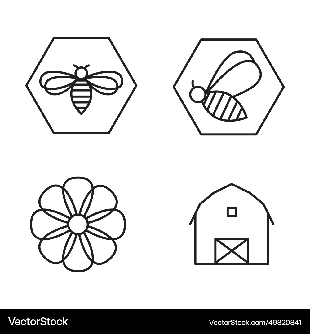 Honig Icon Logo Design Honig Icon Logo Design vektorbild