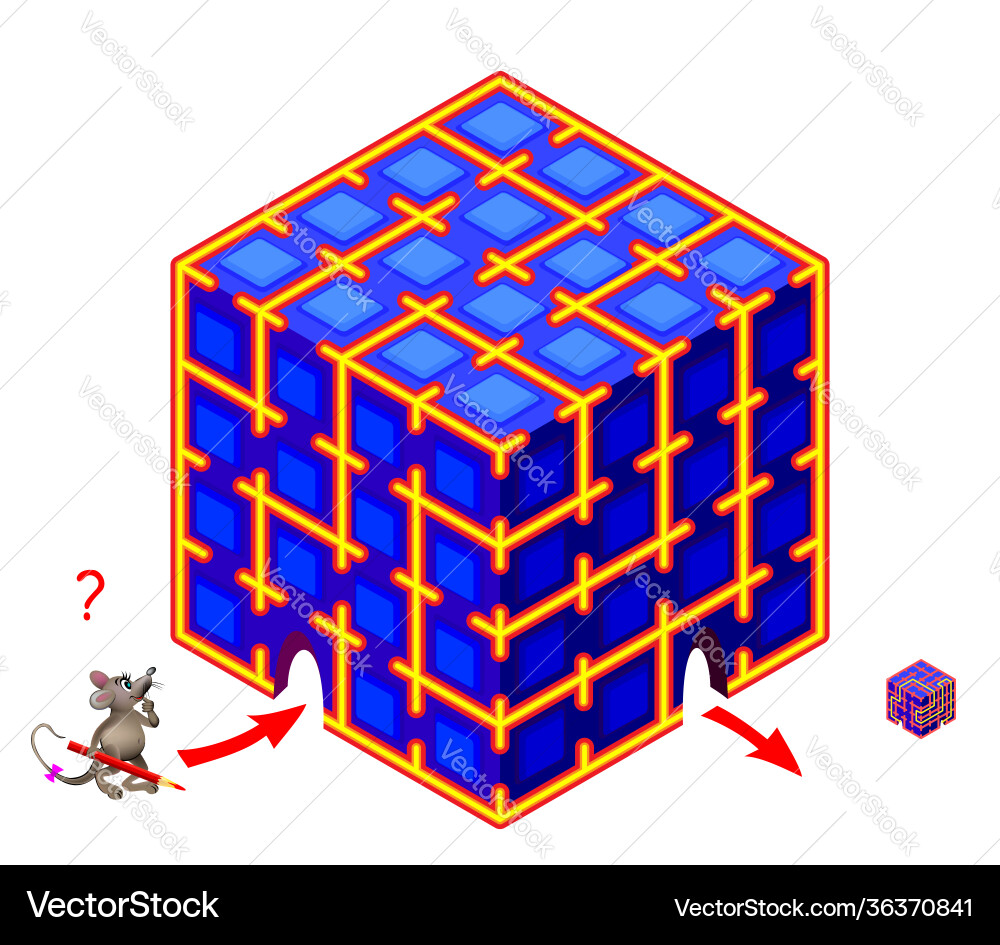 Labyrinth Maze Puzzle Game Vector Image