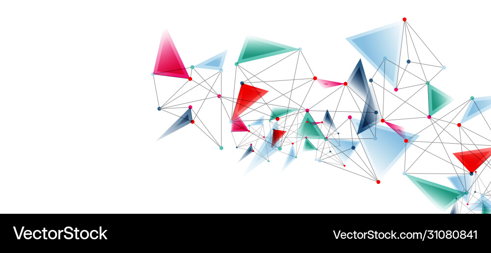 Line points connections triangular technology Line points connections triangular technology Vector Image