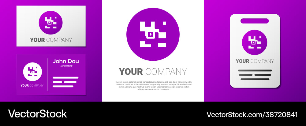 Logotype qr code sample for smartphone scanning Logotype qr code sample for smartphone scanning vector image