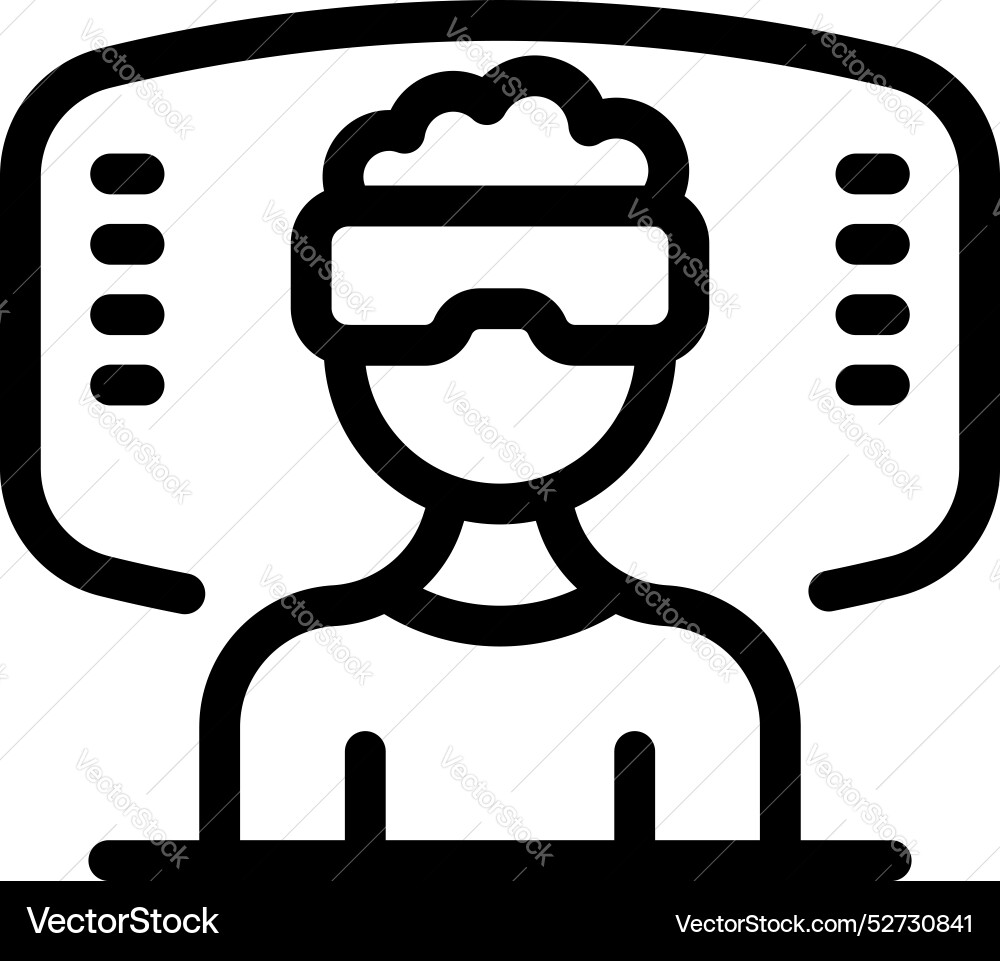 Man using virtual reality glasses experiencing Man using virtual reality glasses experiencing vector image