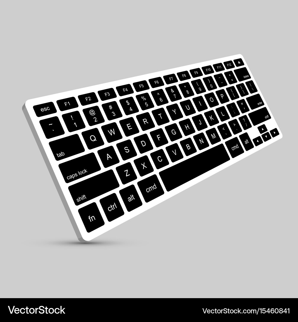 Modern Computer Keyboard Vector Image