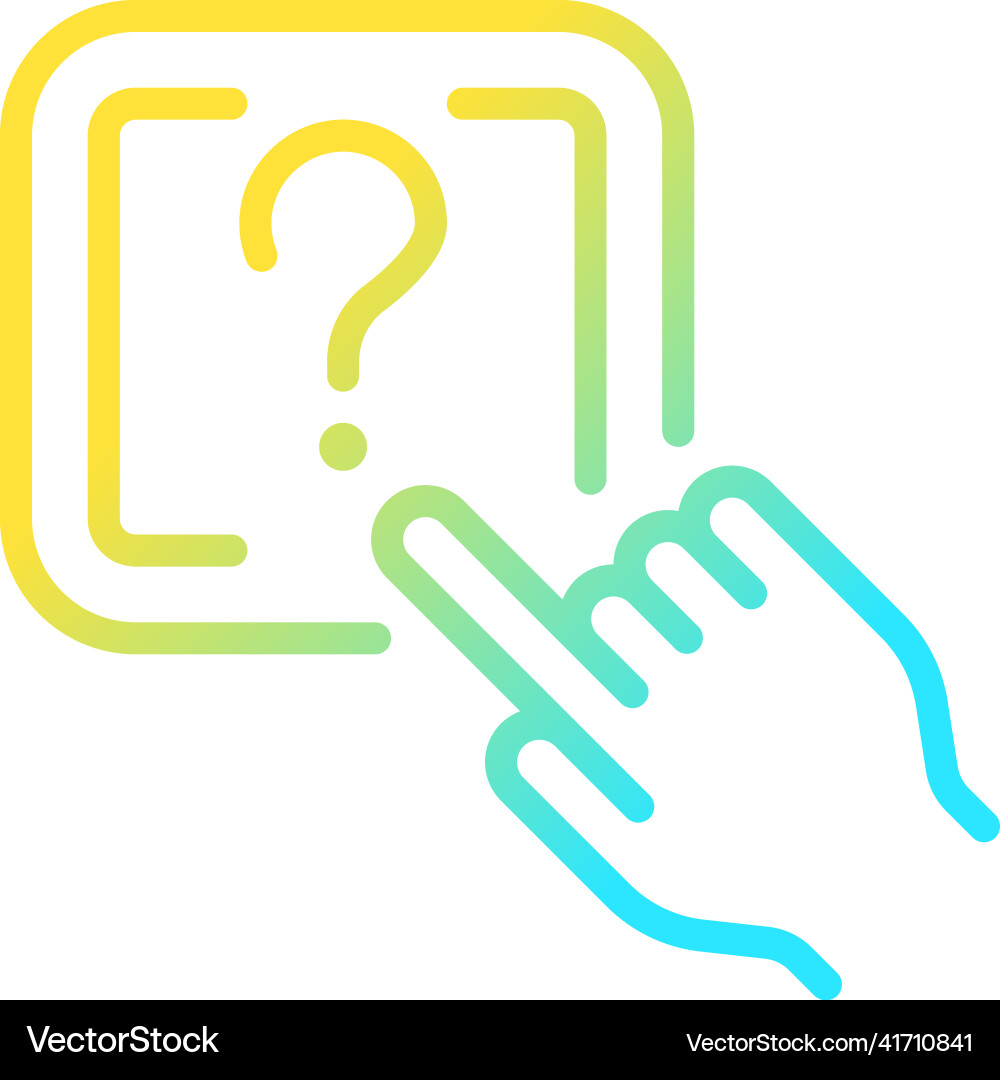 Question button gradient linear icon Question button gradient linear icon vector image