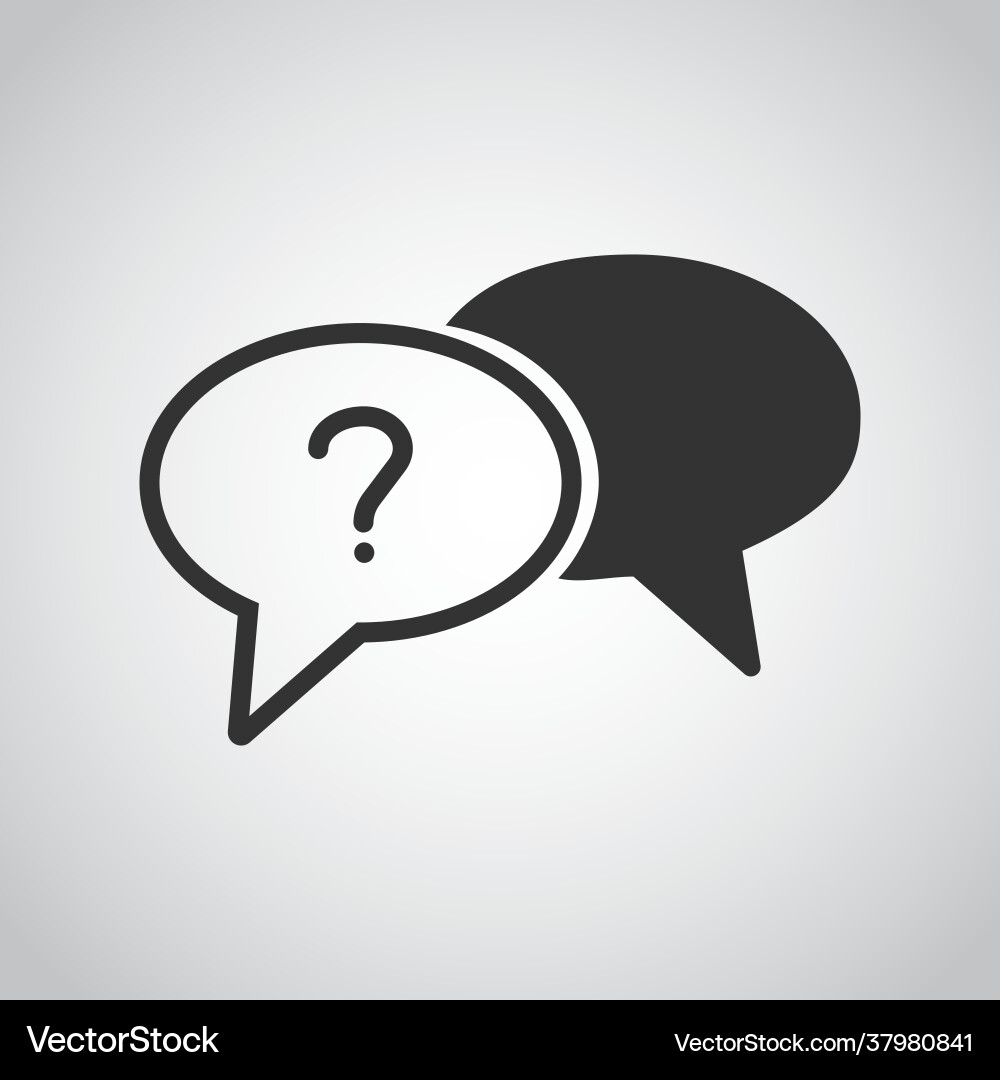 Question mark in a speech bubble icon image Vector Image