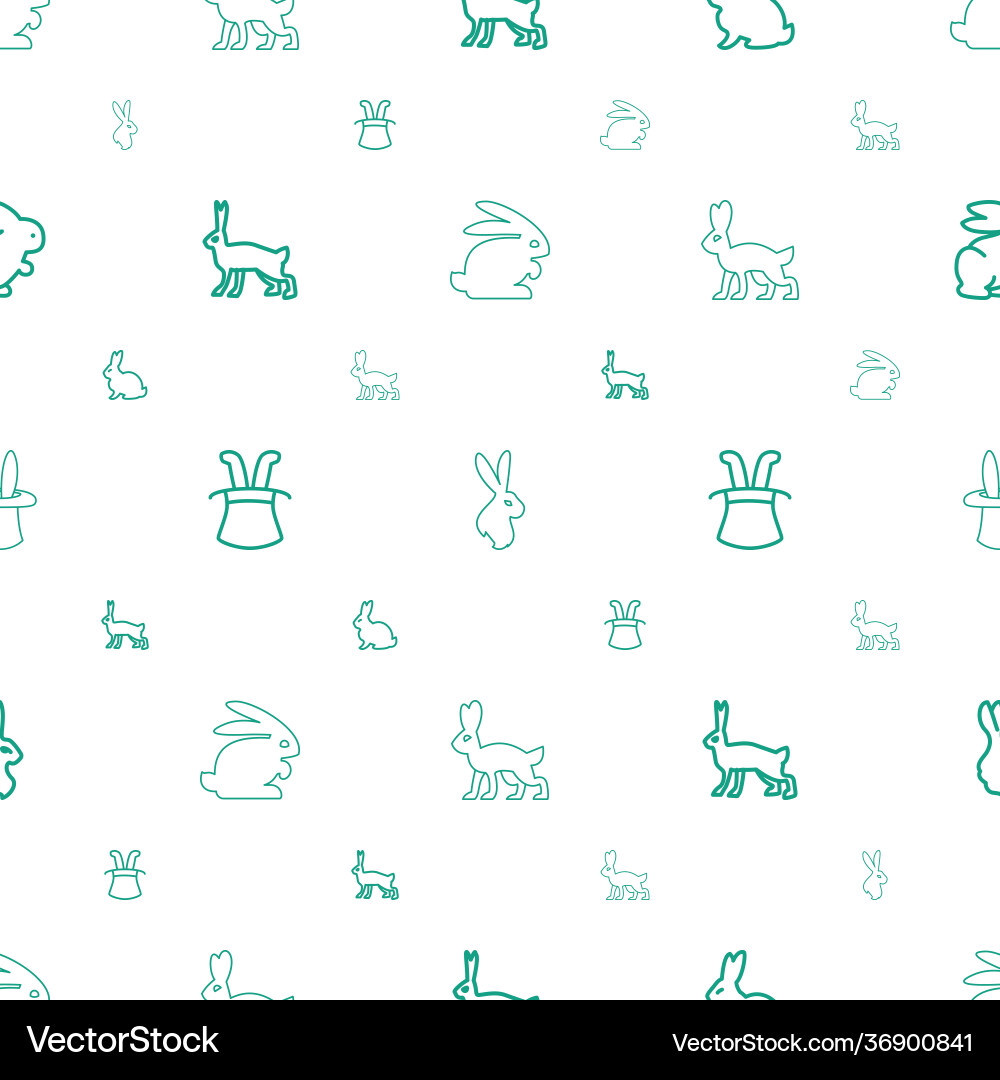 Rabbit icons pattern seamless white background Vector Image