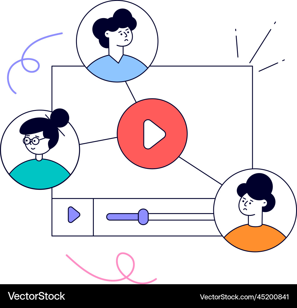 Ready to use animated design of media content Vector Image