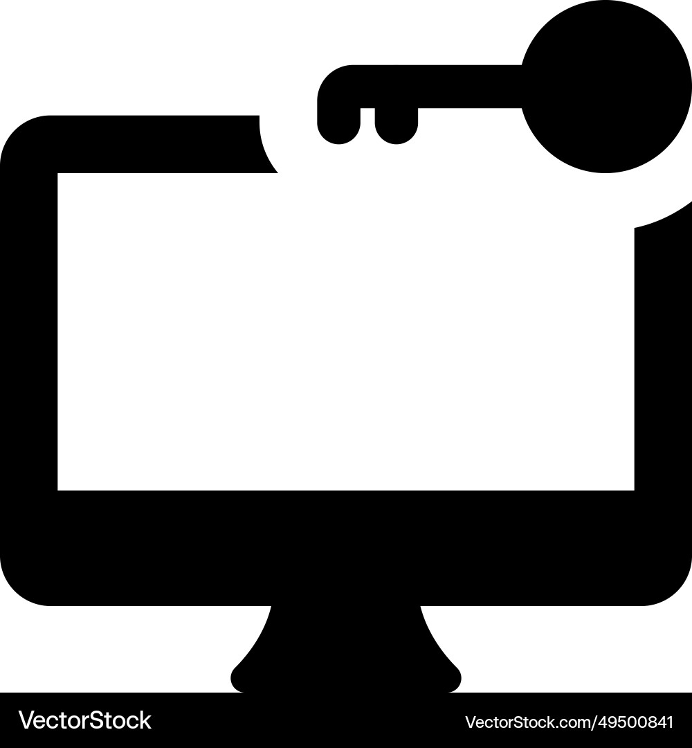 Security or encryption feature in desktop vector image