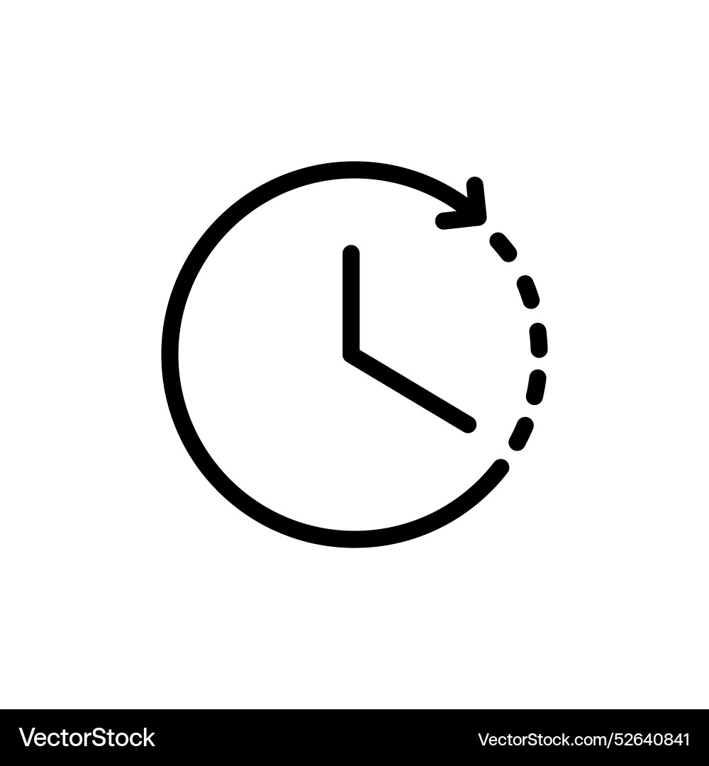 Time iconclock icon timer simple thin Time iconclock icon timer simple thin vector image