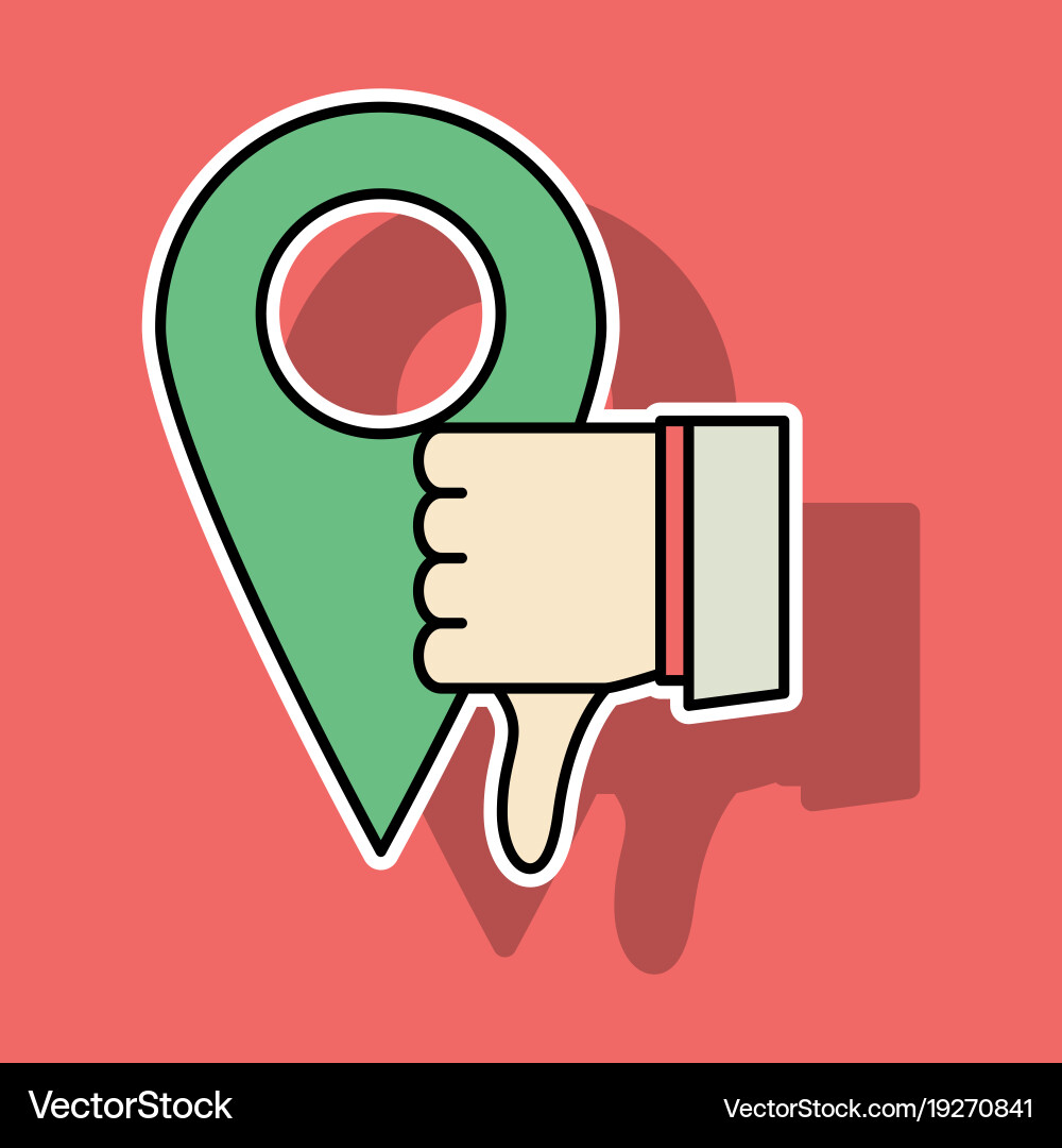 Unlike icon sticker web pointer in eps 10 vector image