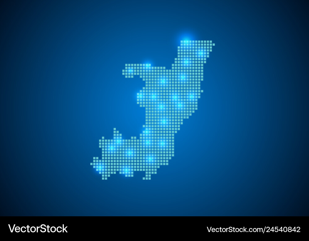 Abstract blue background with map internet line Vector Image
